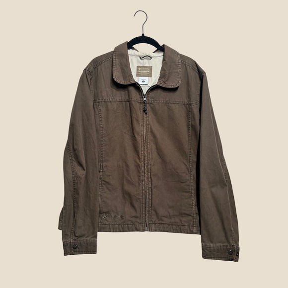Columbia Jackets & Blazers - Columbia Granite Cloth Lite Workwear Jacket Brown Womens XL Full Zip Utility